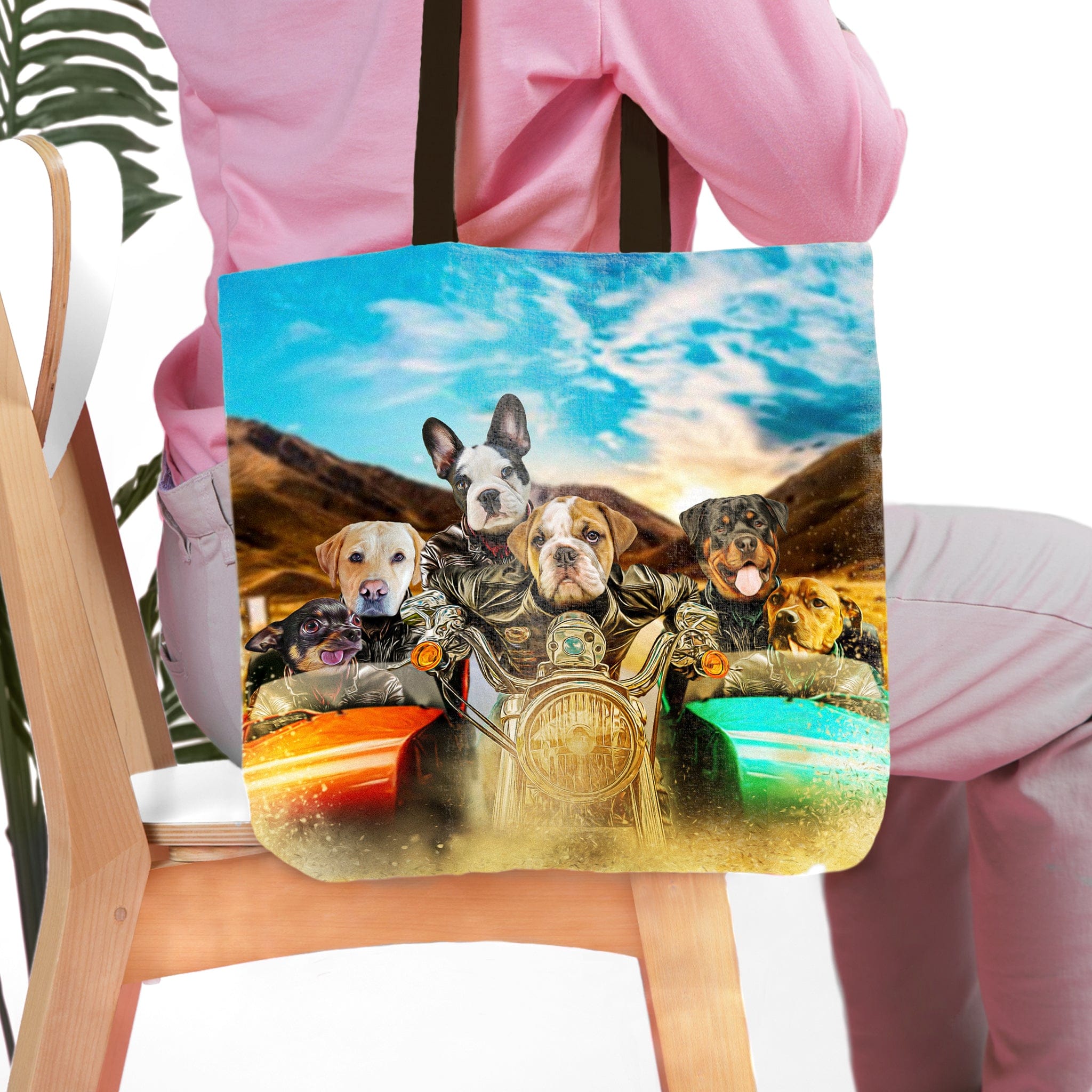 &#39;Harley Wooferson&#39; Personalized 6 Pet Tote Bag