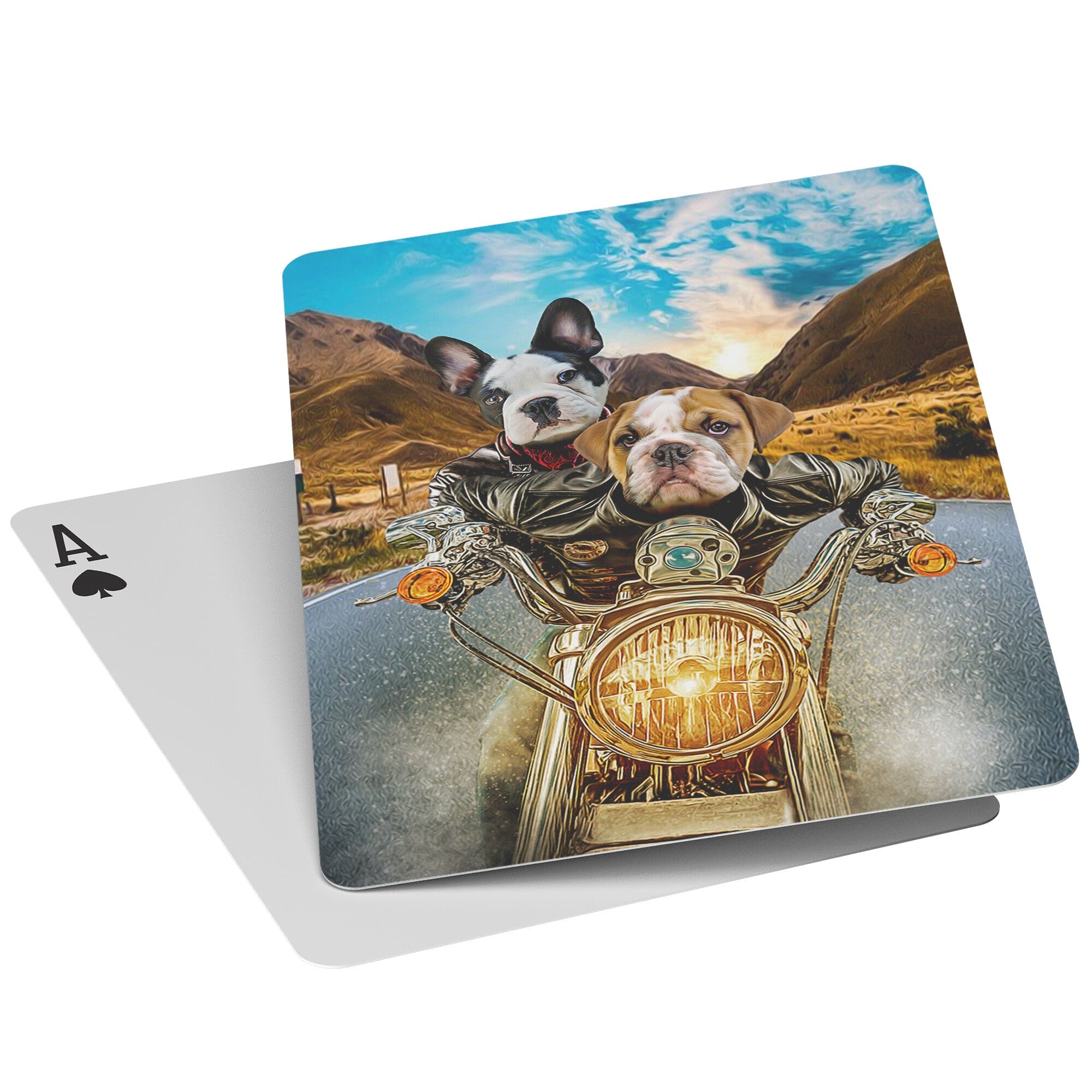 &#39;Harley Wooferson&#39; Personalized 2 Pet Playing Cards