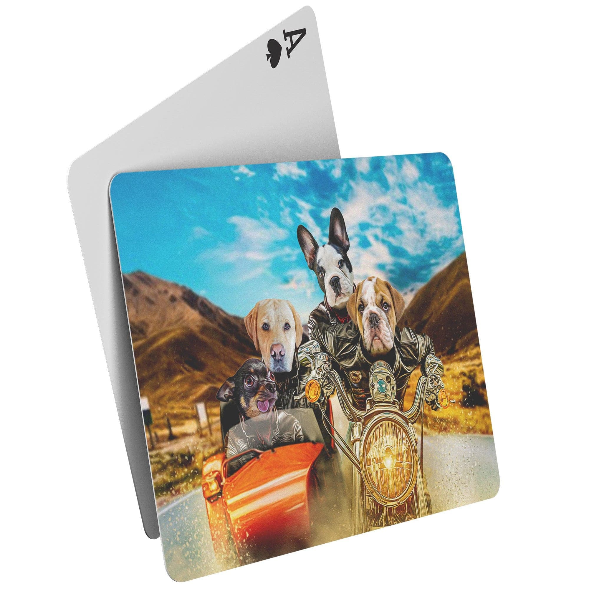 &#39;Harley Wooferson&#39; Personalized 4 Pet Playing Cards
