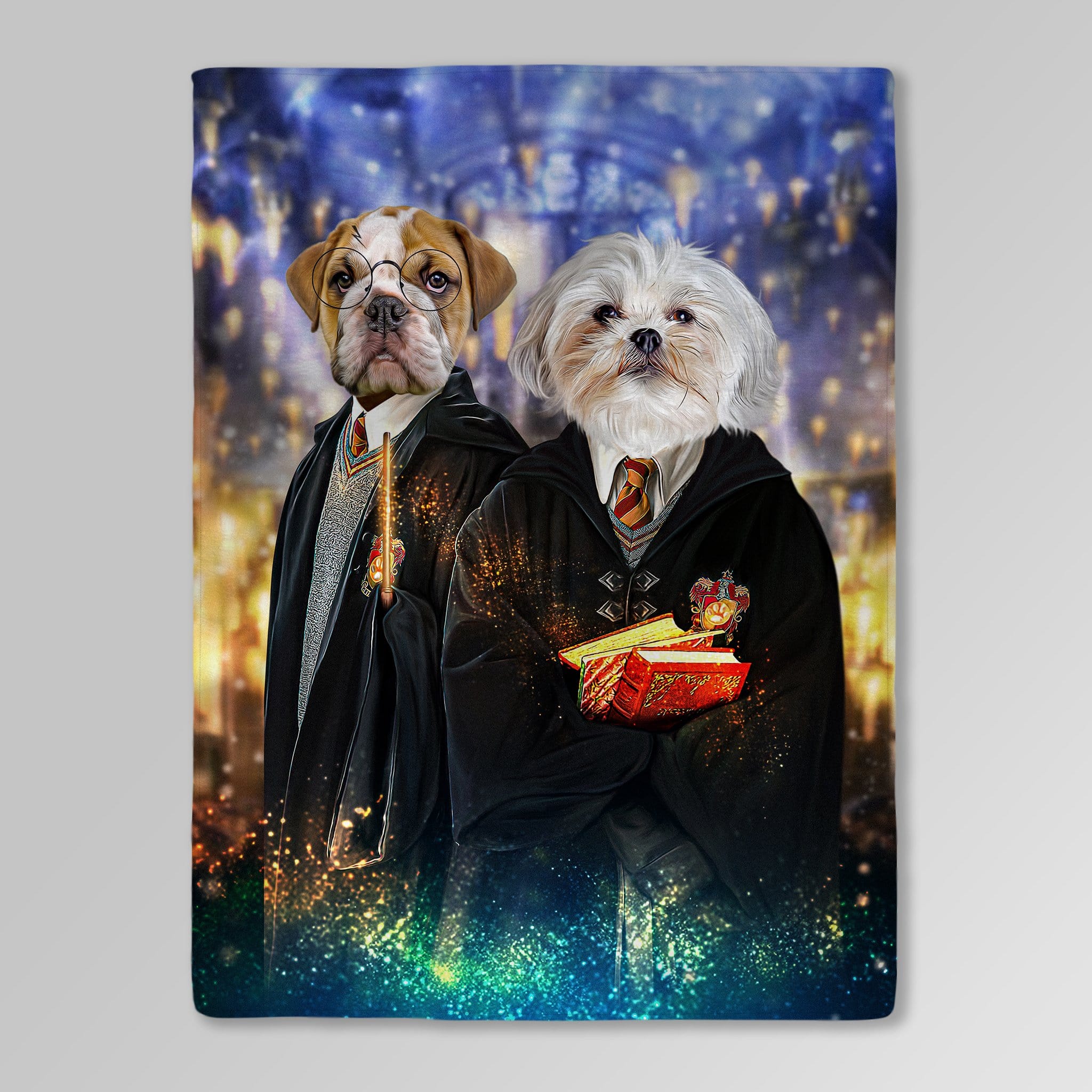 &#39;Harry Dogger 2&#39; Personalized 2 Pet Blanket