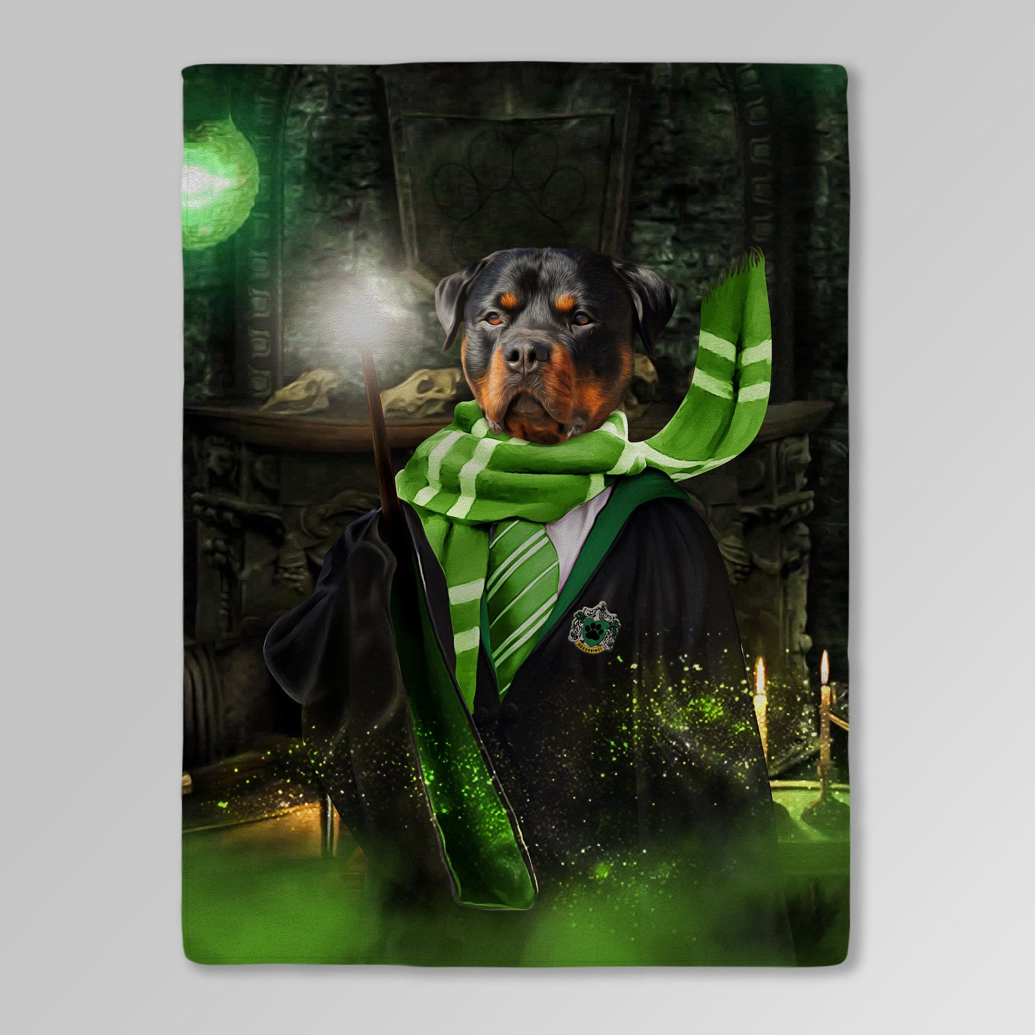 Manta personalizada para mascotas &#39;Harry Dogger (Slytherawr)&#39; 