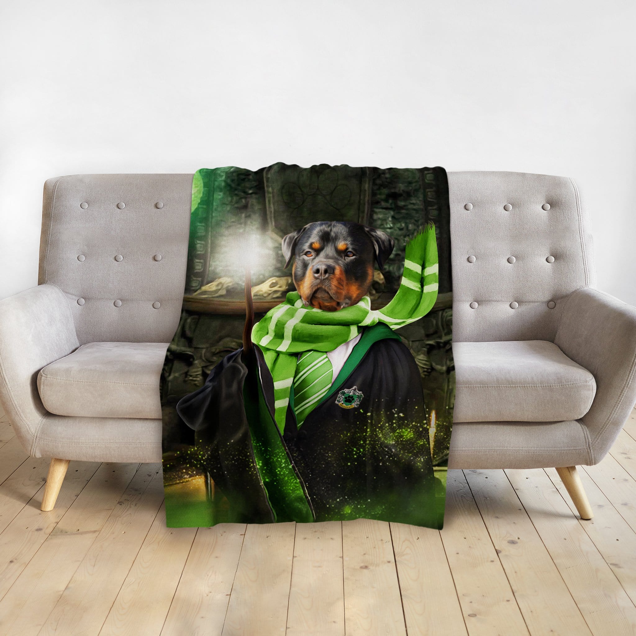 &#39;Harry Dogger (Slytherawr)&#39; Personalized Pet Blanket