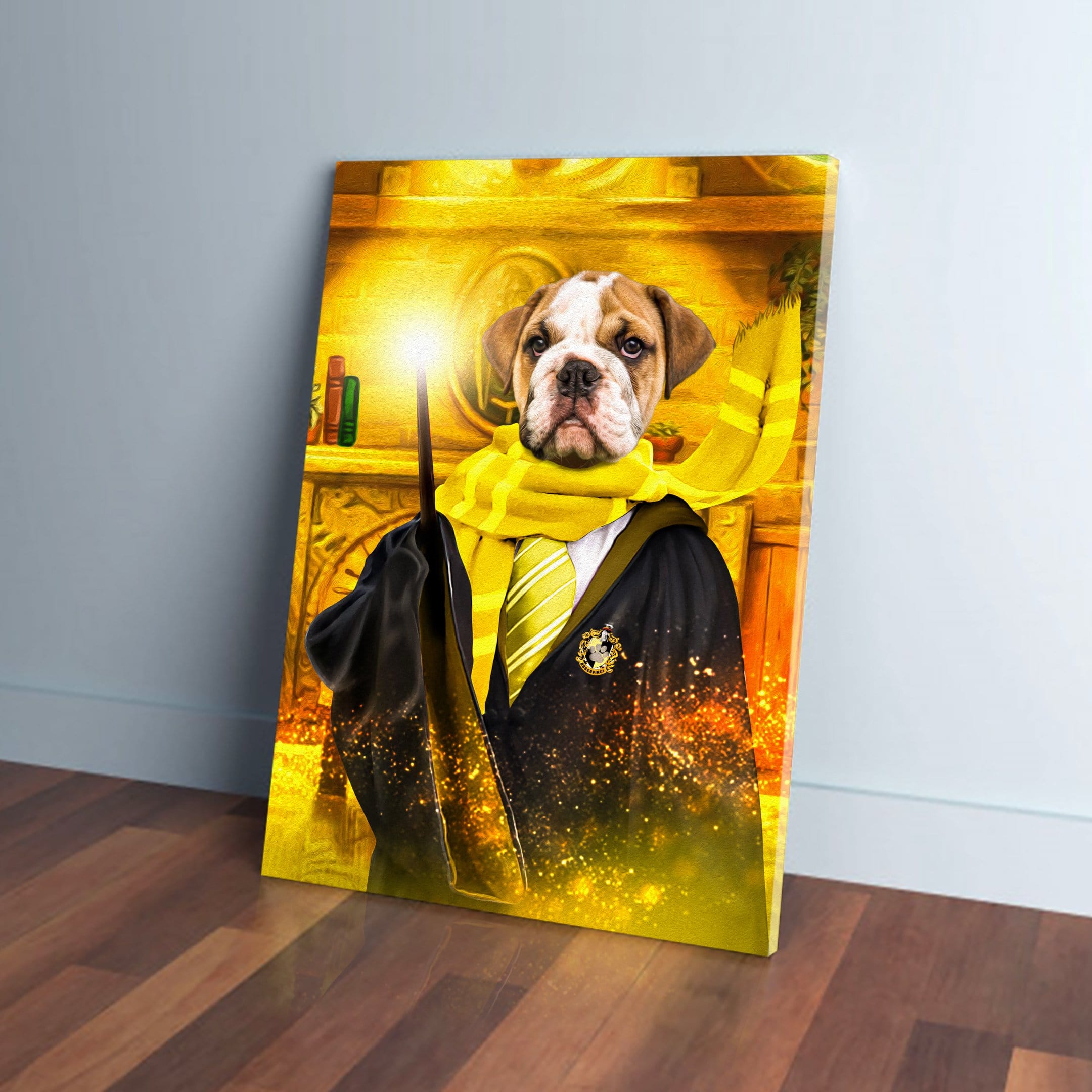 &#39;Harry Dogger (Wooflepuff)&#39; Personalized Pet Canvas