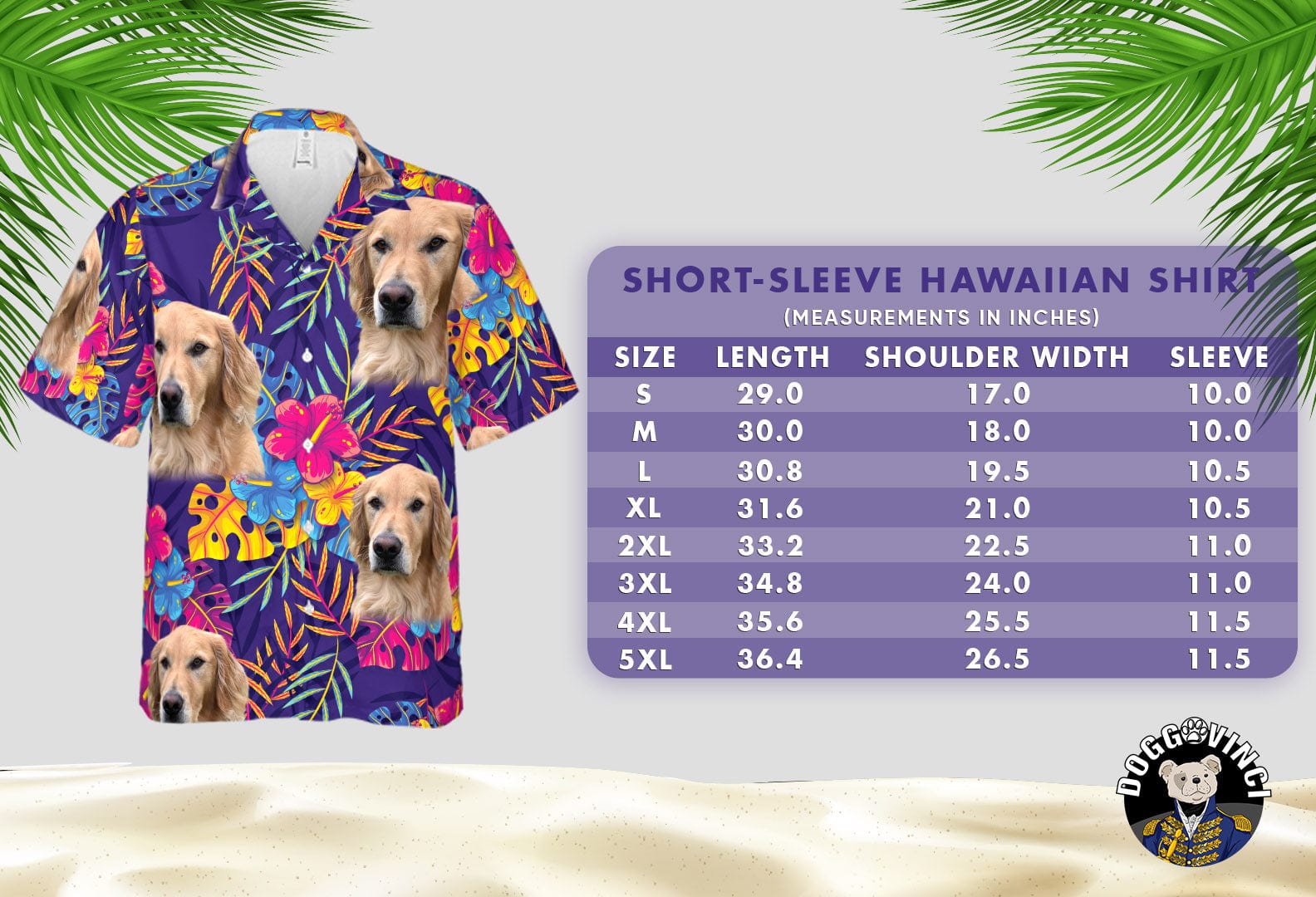 Camisa hawaiana personalizada (Calabaza de Halloween: 1-4 mascotas)