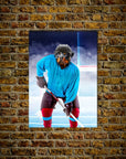 'The Hockey Player' Personalized Dog Poster