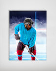 'The Hockey Player' Personalized Dog Poster