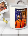 Taza personalizada para 2 mascotas 'Holland Doggos'