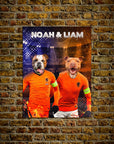 Póster Personalizado para 2 mascotas 'Holland Doggos'