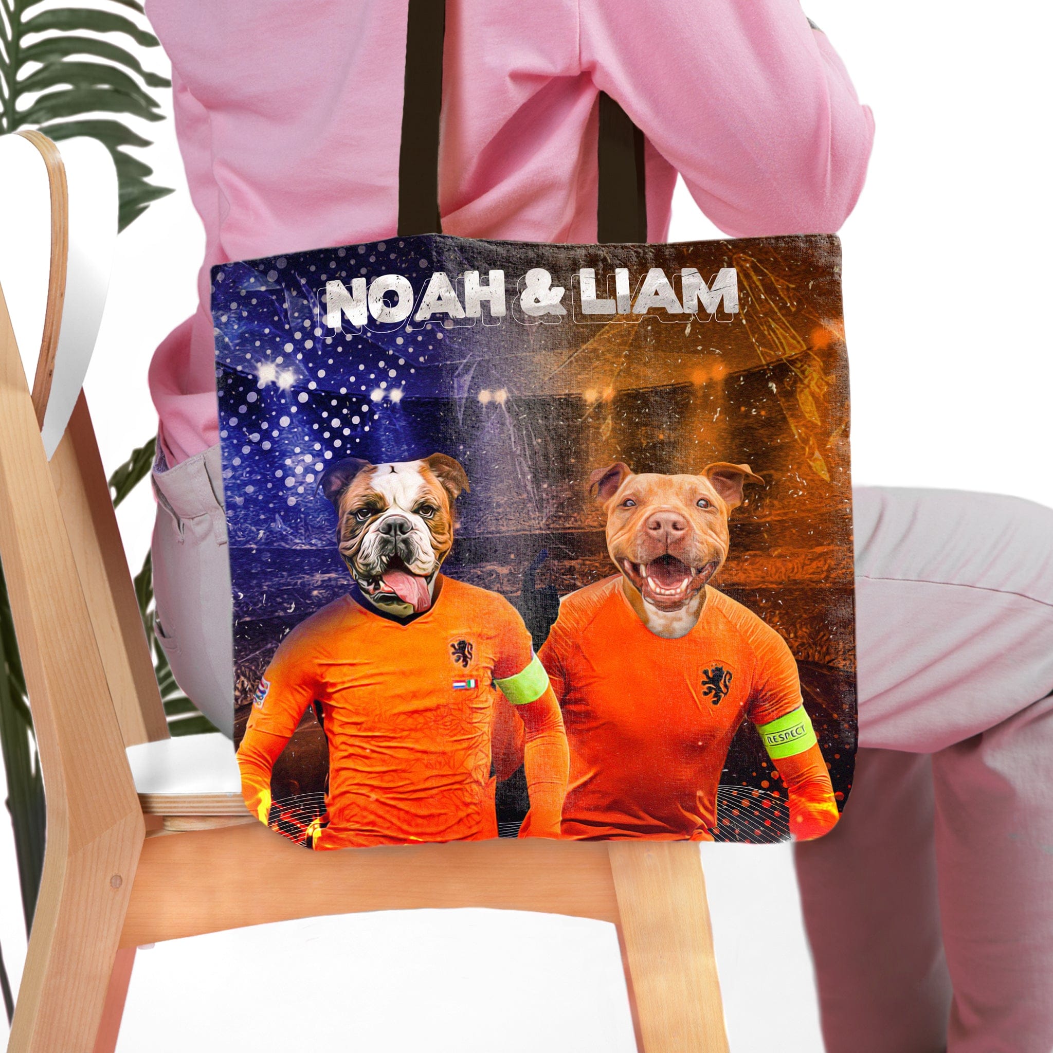 &#39;Holland Doggos&#39; Personalized 2 Pet Tote Bag