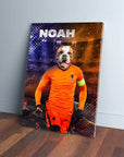 Lienzo personalizado para mascotas 'Holland Doggos Soccer'