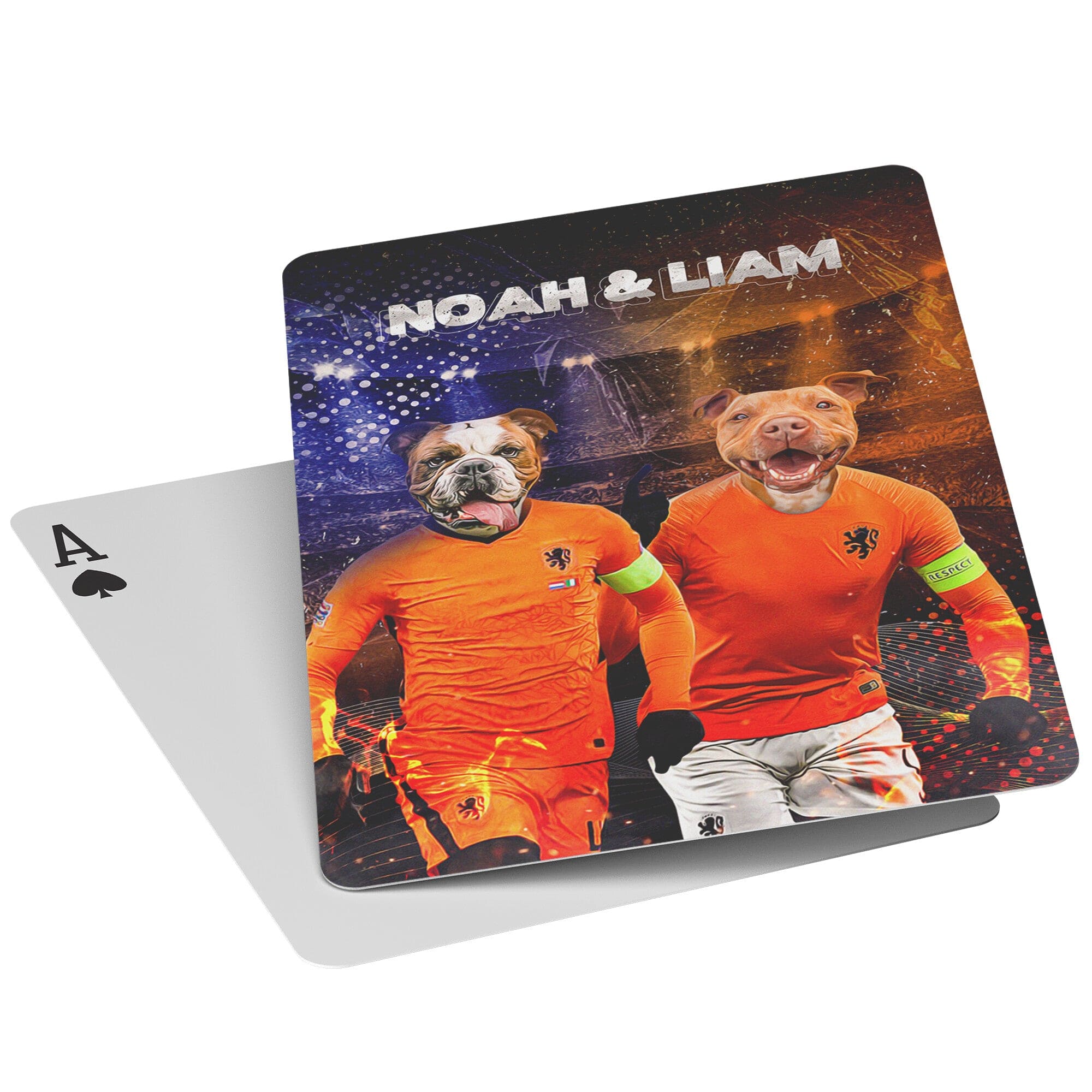 &#39;Holland Doggos&#39; Personalized 2 Pet Playing Cards