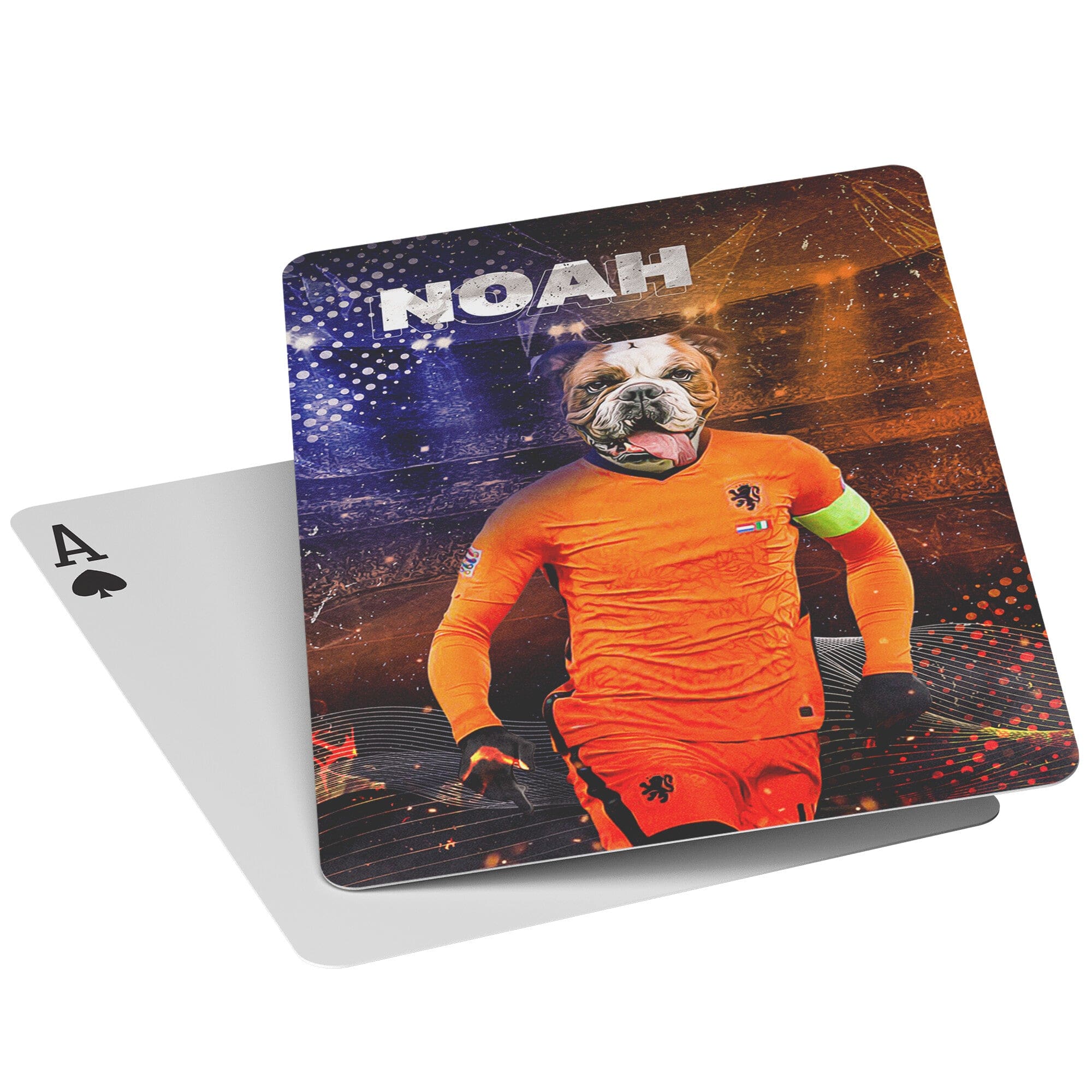 &#39;Holland Doggos Soccer&#39; Personalized Pet Playing Cards