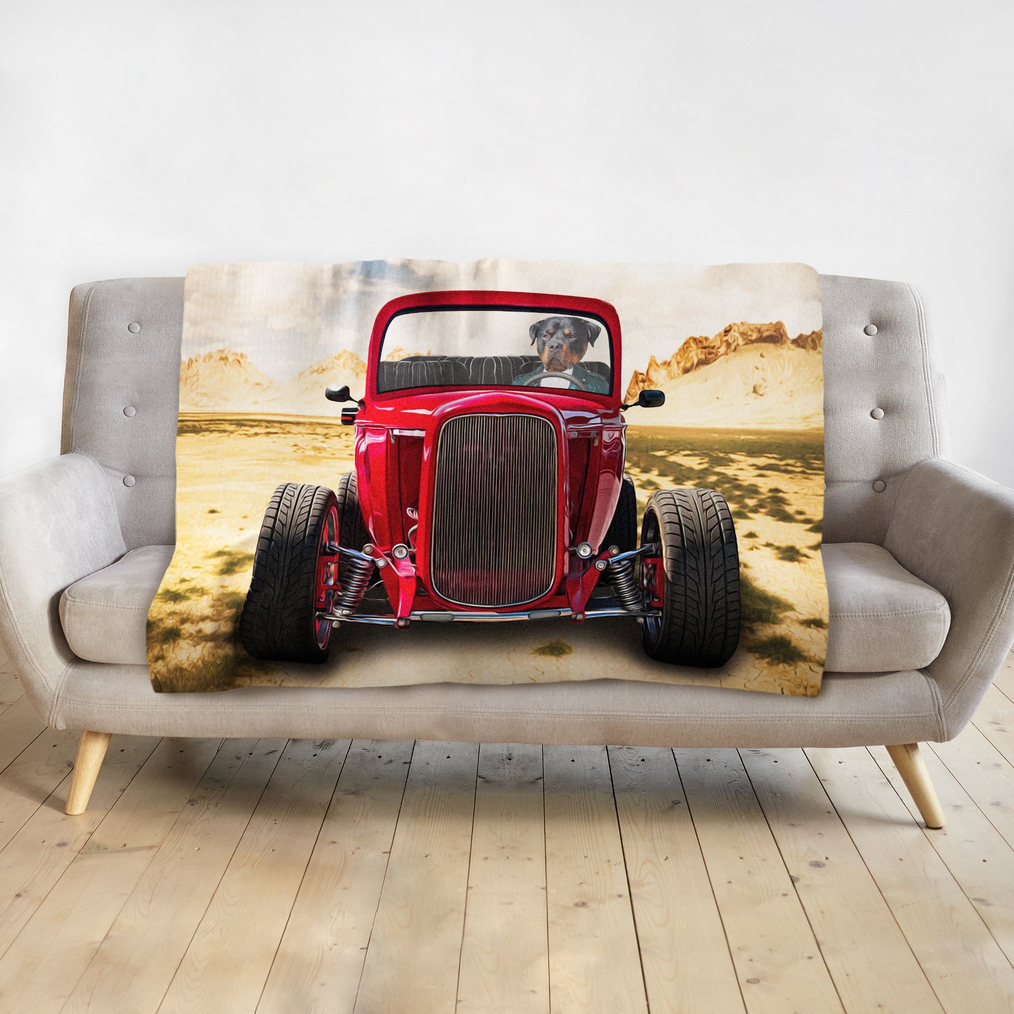 &#39;The Hot Rod&#39; Personalized Pet Blanket