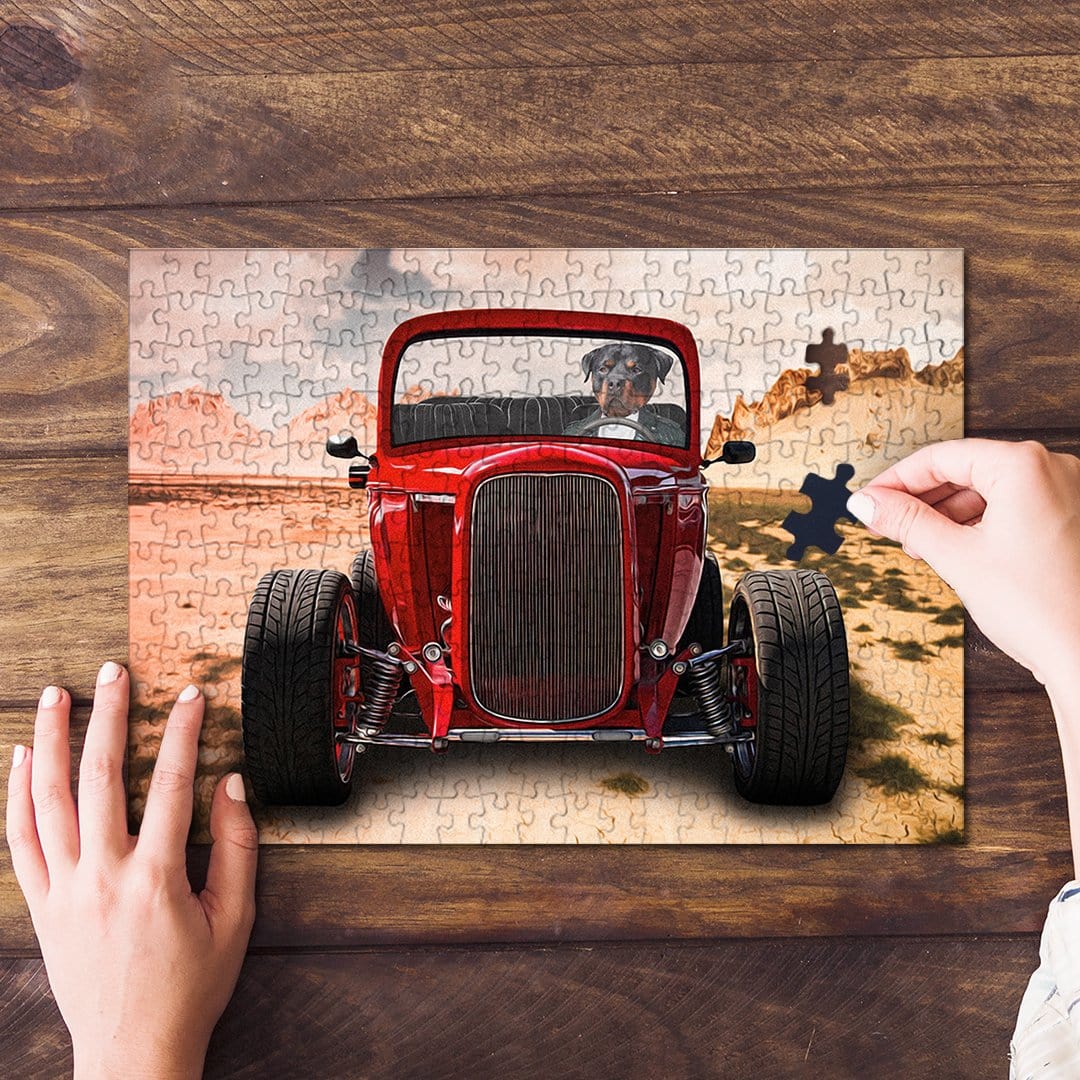 &#39;The Hot Rod&#39; Personalized Pet Puzzle