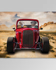 'The Hot Rod' Personalized 2 Pet Blanket