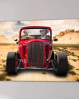 'The Hot Rod' Personalized 2 Pet Canvas