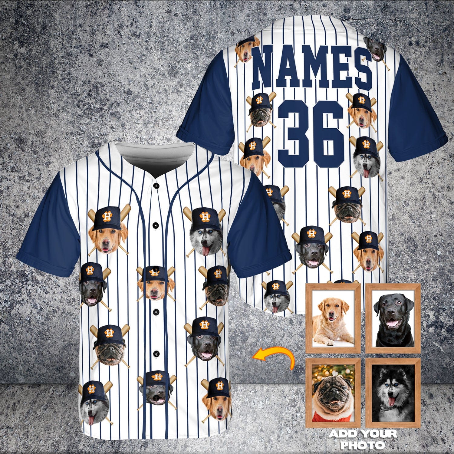 Houston Astro Doggos Custom Baseball Jersey