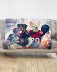 'Houston Doggos' Personalized 2 Pet Blanket