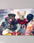 'Houston Doggos' Personalized 2 Pet Canvas