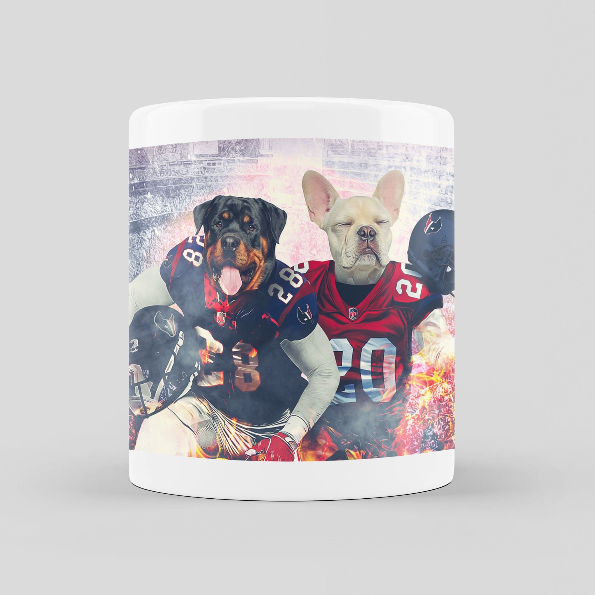 &#39;Houston Doggos&#39; Personalized 2 Pet Mug