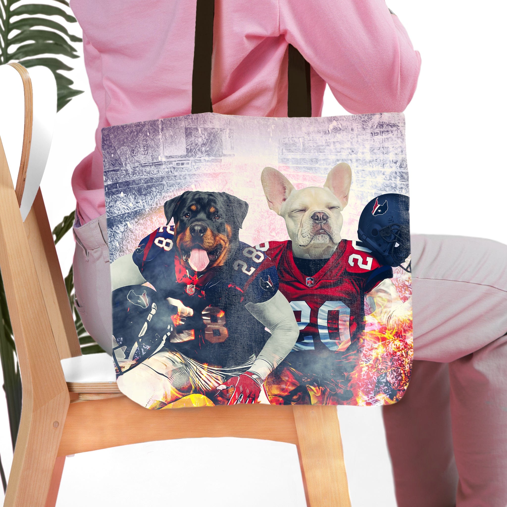 &#39;Houston Doggos&#39; Personalized 2 Pet Tote Bag