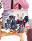 'Houston Doggos' Personalized 2 Pet Tote Bag