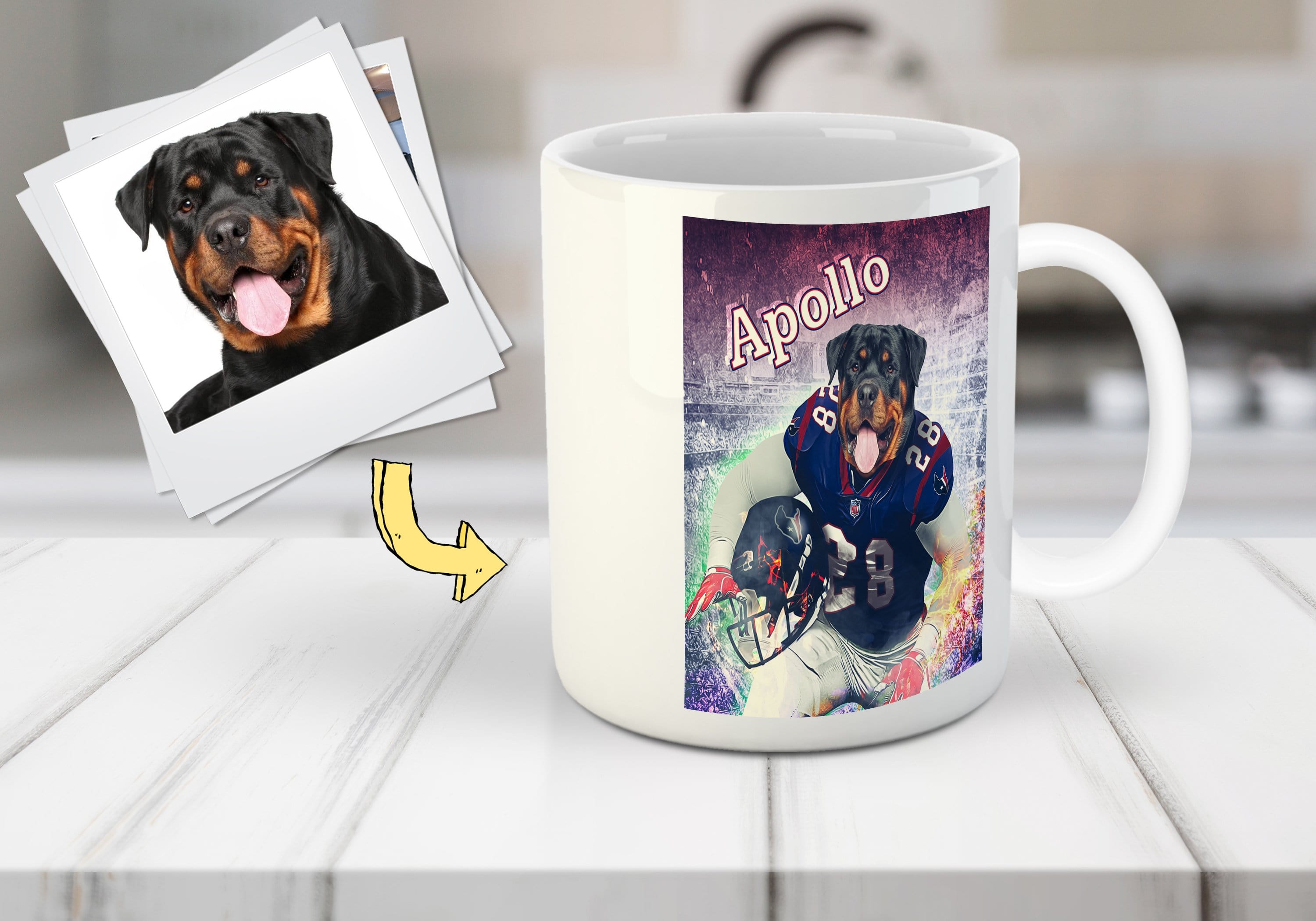&#39;Houston Doggos&#39; Personalized Pet Mug