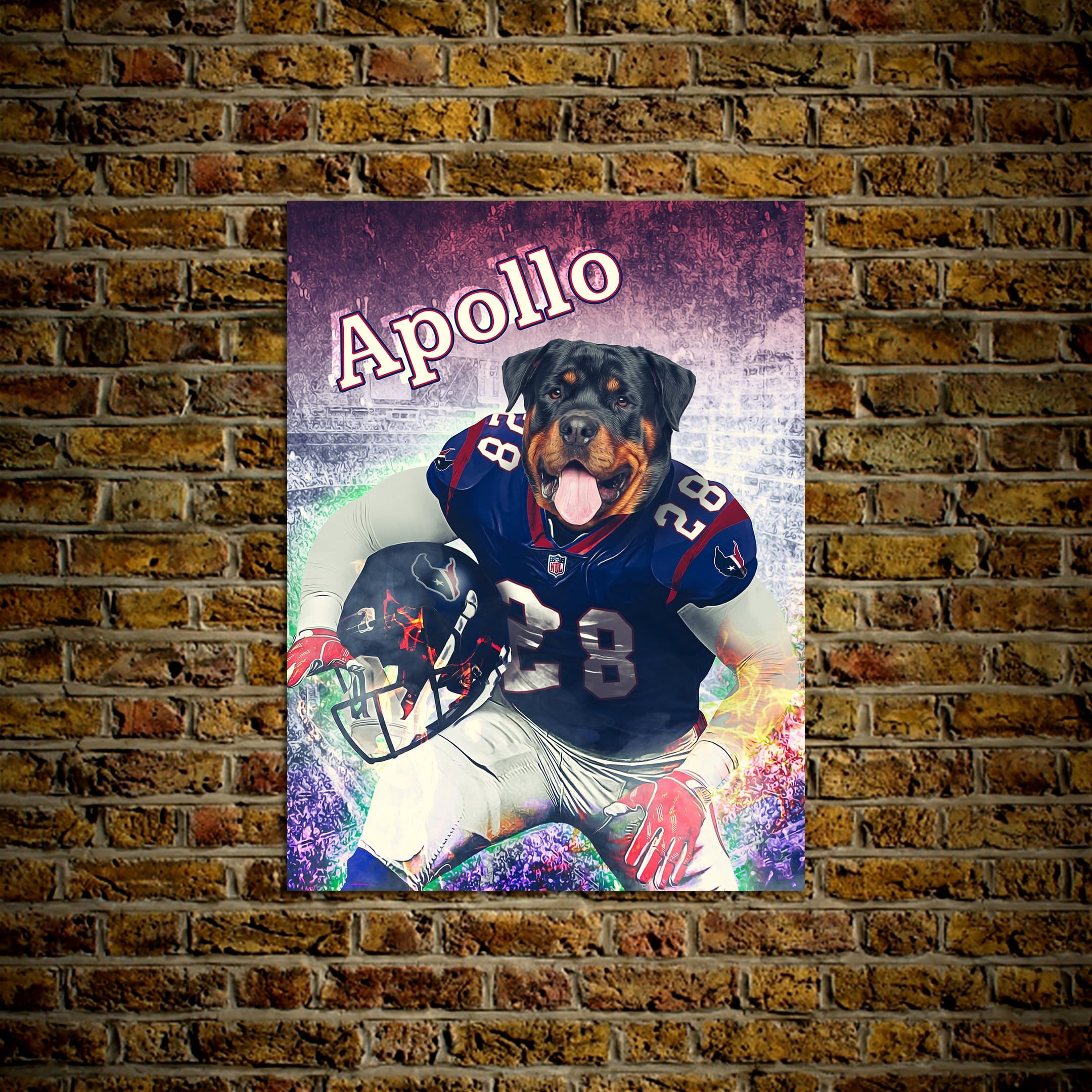 Póster Mascota personalizada &#39;Houston Doggos&#39;