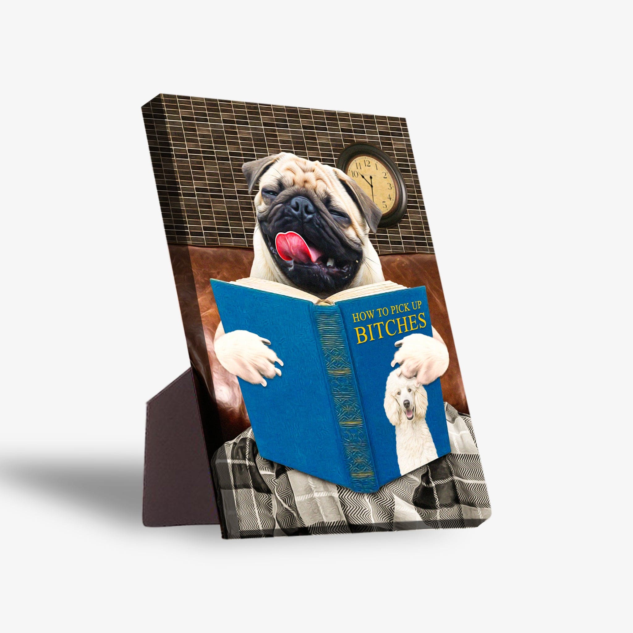 &#39;How to Pick Up Female Dogs&#39; Personalized Pet Standing Canvas