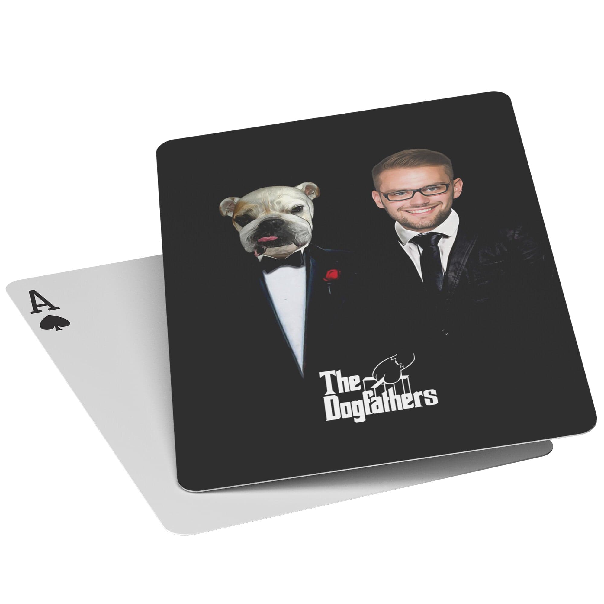 &#39;The Dogfathers&#39; Personalized Pet/Human Playing Cards