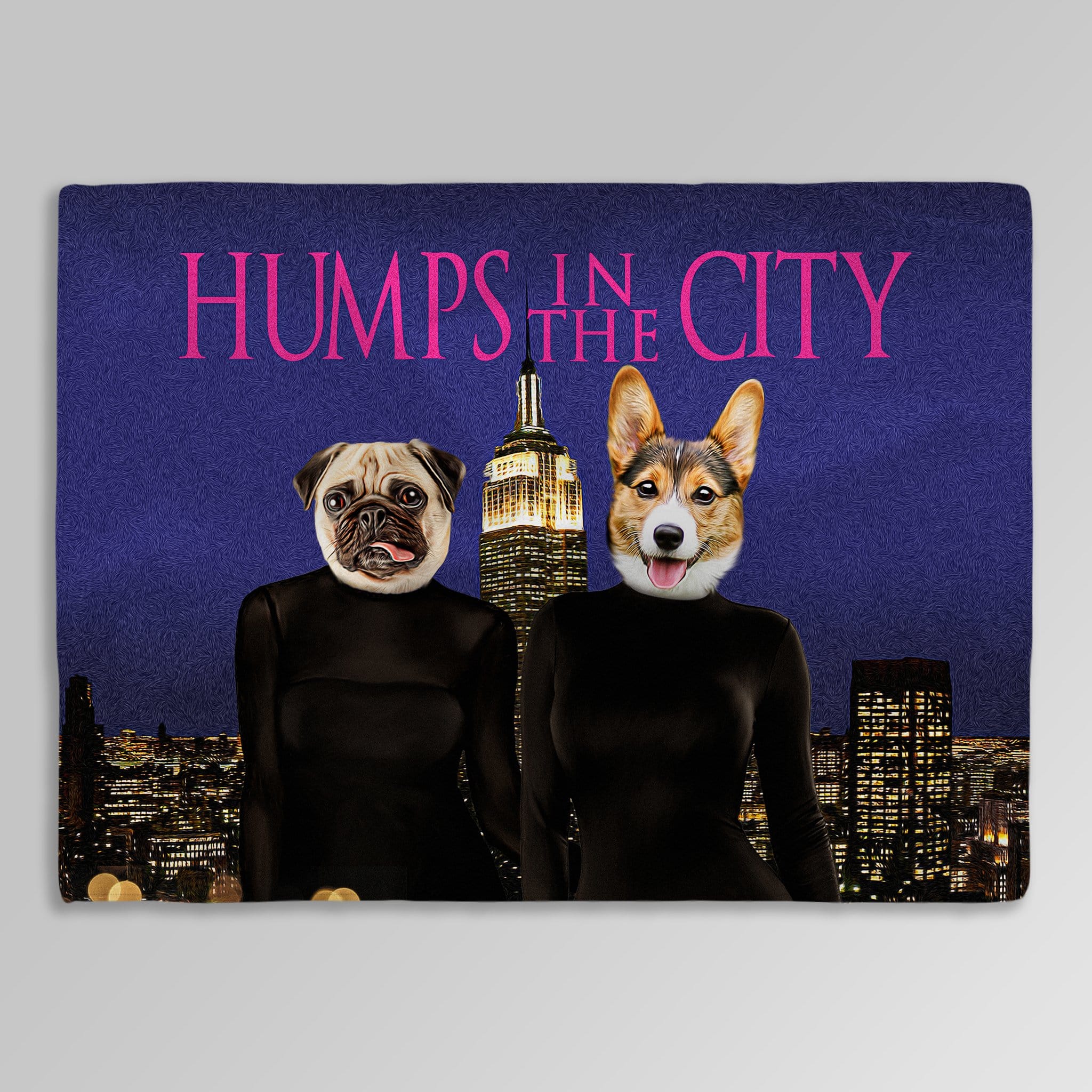 &#39;Humps in the City&#39; Personalized 2 Pet Blanket