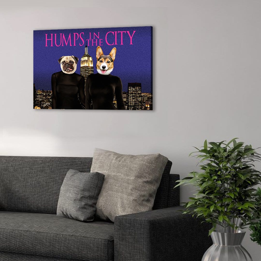 &#39;Humps in the City&#39; 2 Pet Personalized Canvas