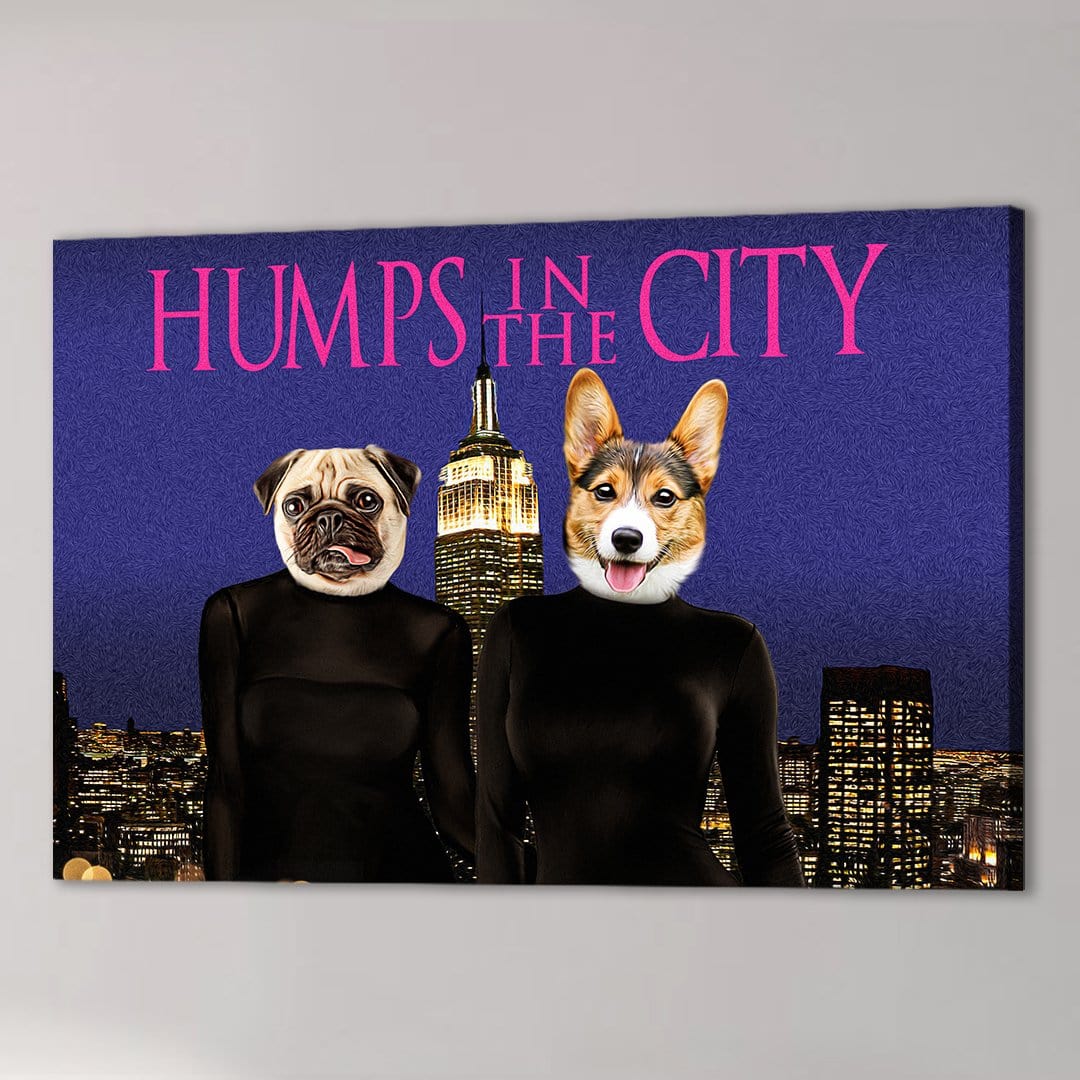 &#39;Humps in the City&#39; 2 Pet Personalized Canvas