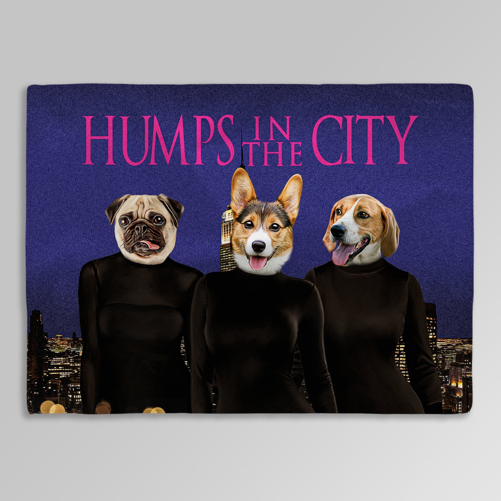 &#39;Humps in the City&#39; Personalized 3 Pet Blanket