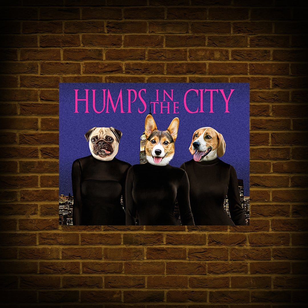 &#39;Humps in the City&#39; Personalized 3 Pet Poster