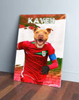 Lienzo personalizado para mascotas 'Iran Doggos Soccer'