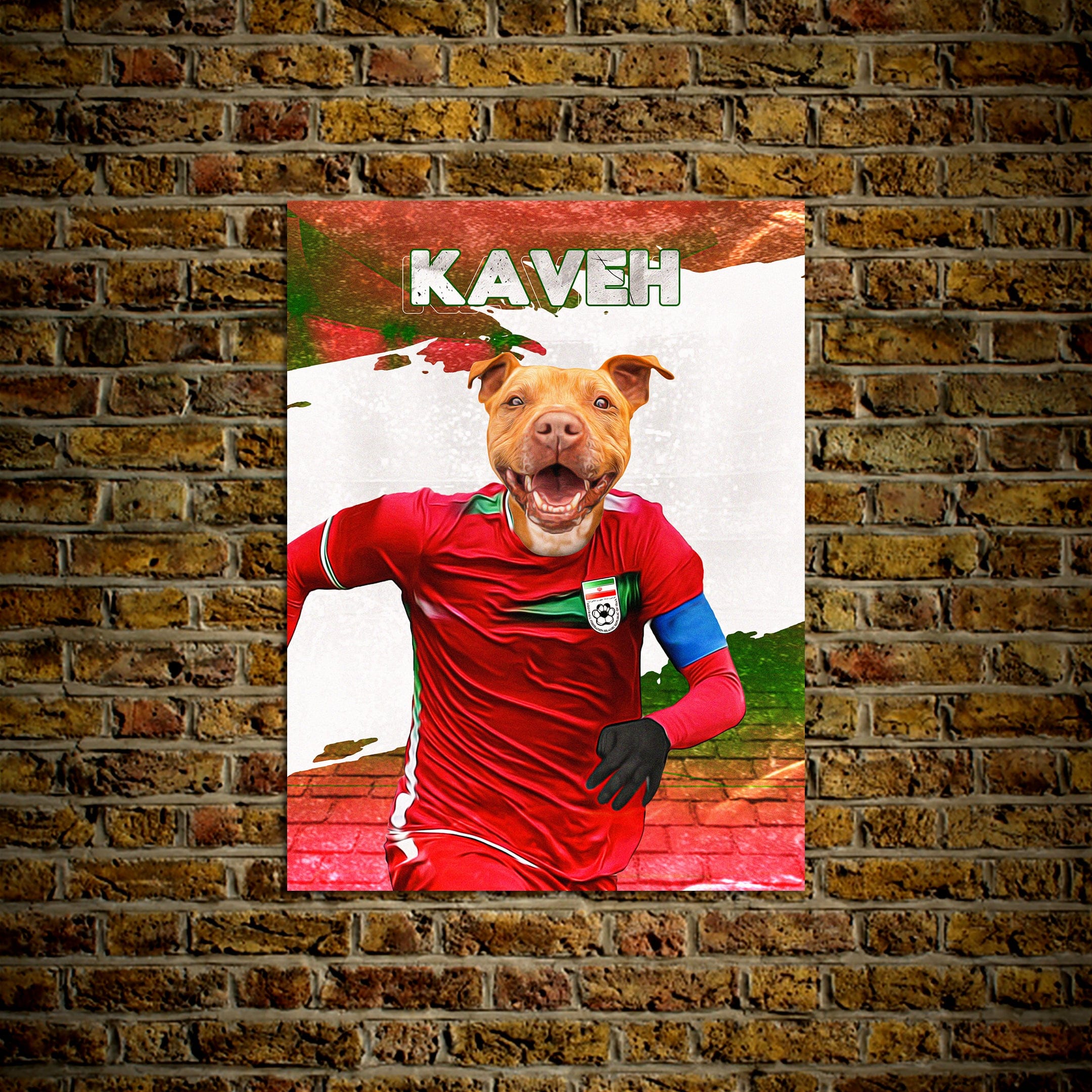 &#39;Iran Doggos Soccer&#39; Personalized Pet Poster