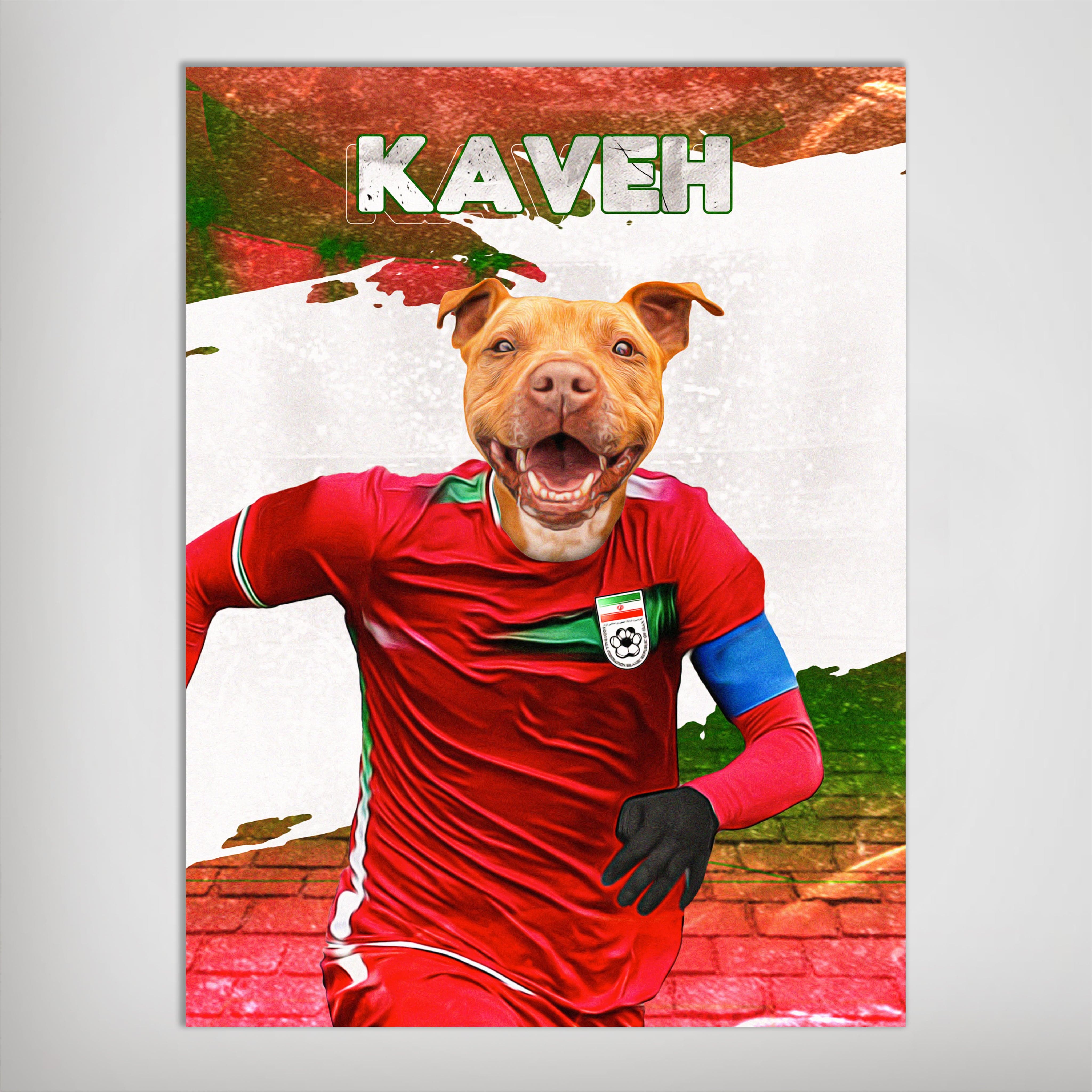 &#39;Iran Doggos Soccer&#39; Personalized Pet Poster