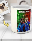 Taza personalizada para 2 mascotas 'Italy Doggos'