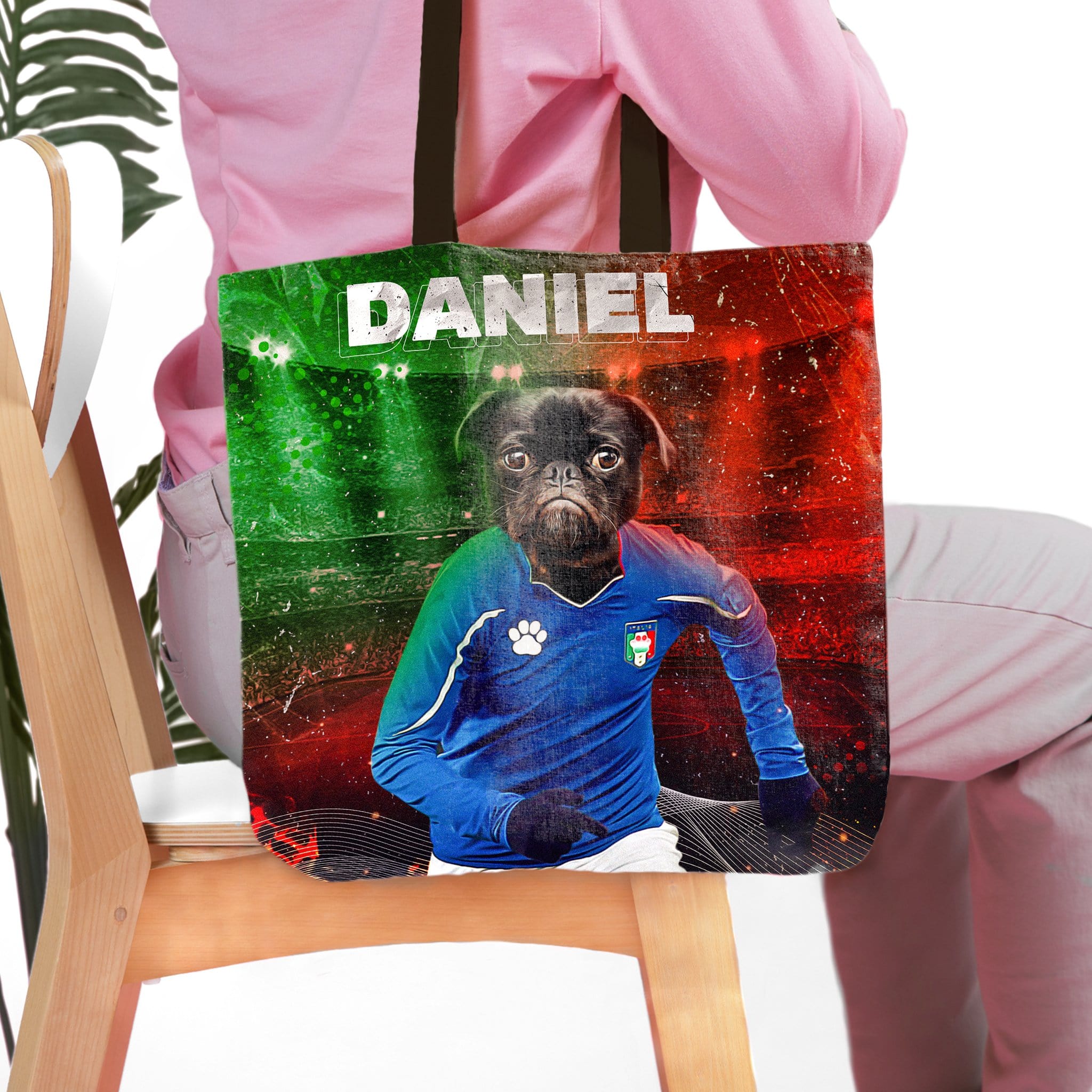 Bolsa Tote Personalizada &#39;Italia Doggos Soccer&#39;
