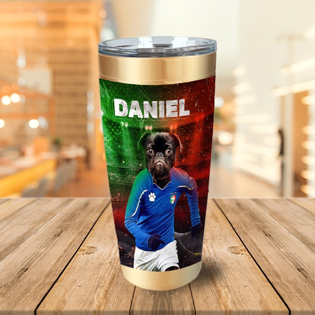 &#39;Italy Doggos Soccer&#39; Personalized Tumbler