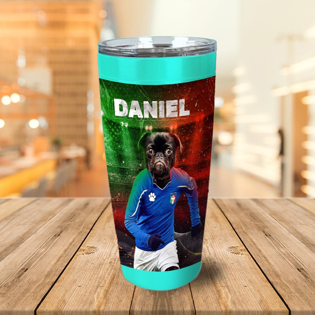 &#39;Italy Doggos Soccer&#39; Personalized Tumbler