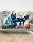'Jacksonville Doggos' Personalized 2 Pet Blanket