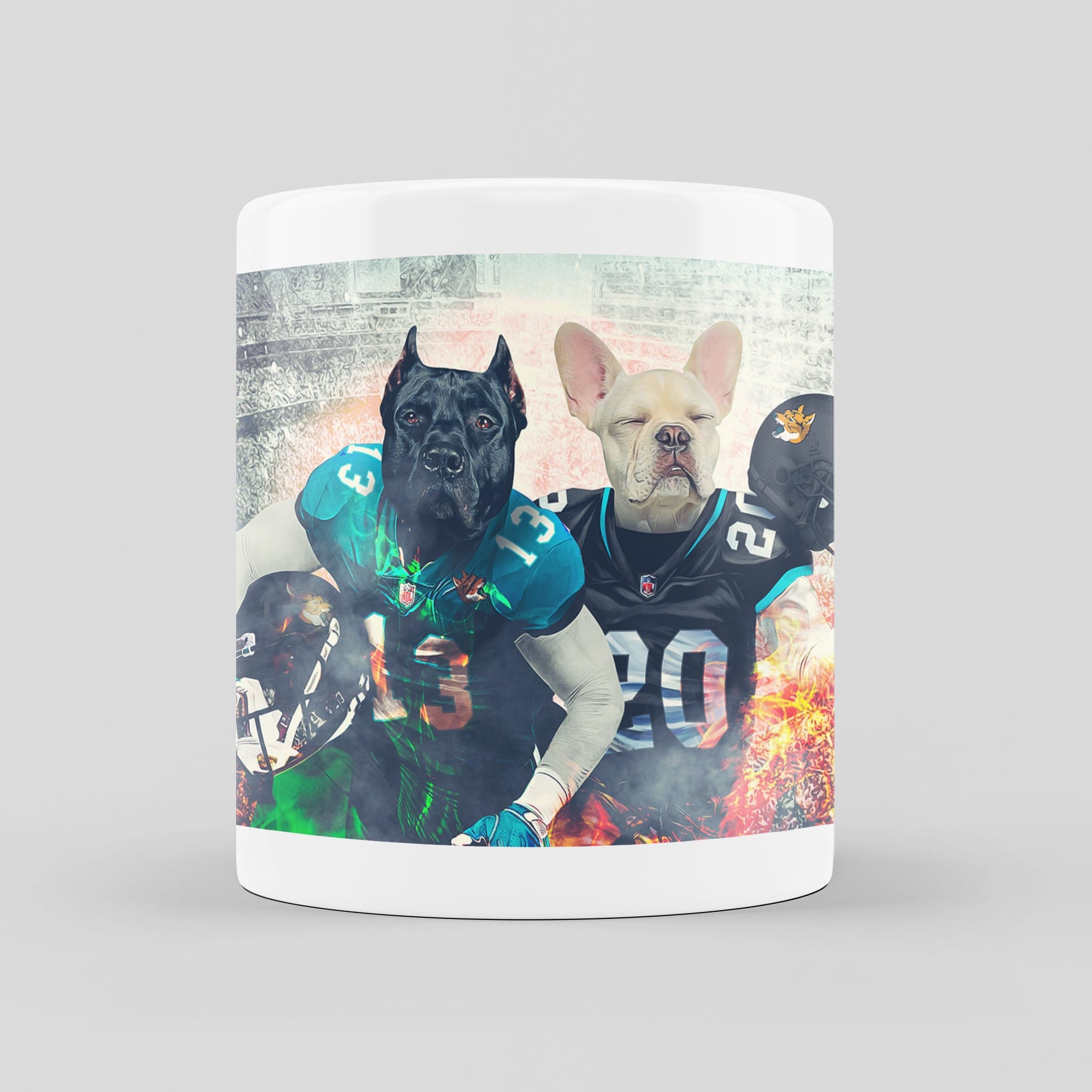 &#39;Jacksonville Doggos&#39; Personalized 2 Pet Mug
