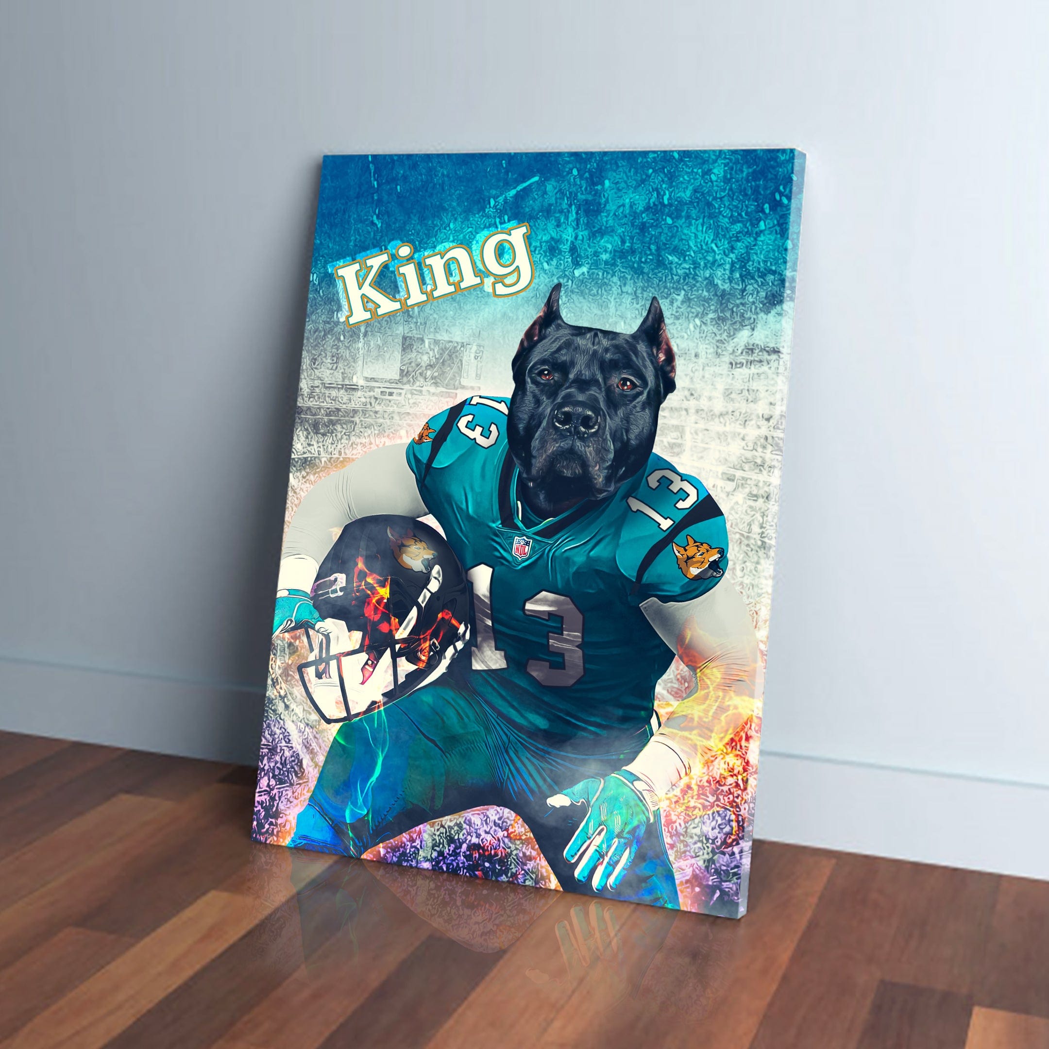 &#39;Jacksonville Doggos&#39; Personalized Pet Canvas