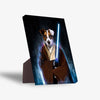 Load image into Gallery viewer, &#39;Doggo-Jedi&#39; Personalized Pet Standing Canvas