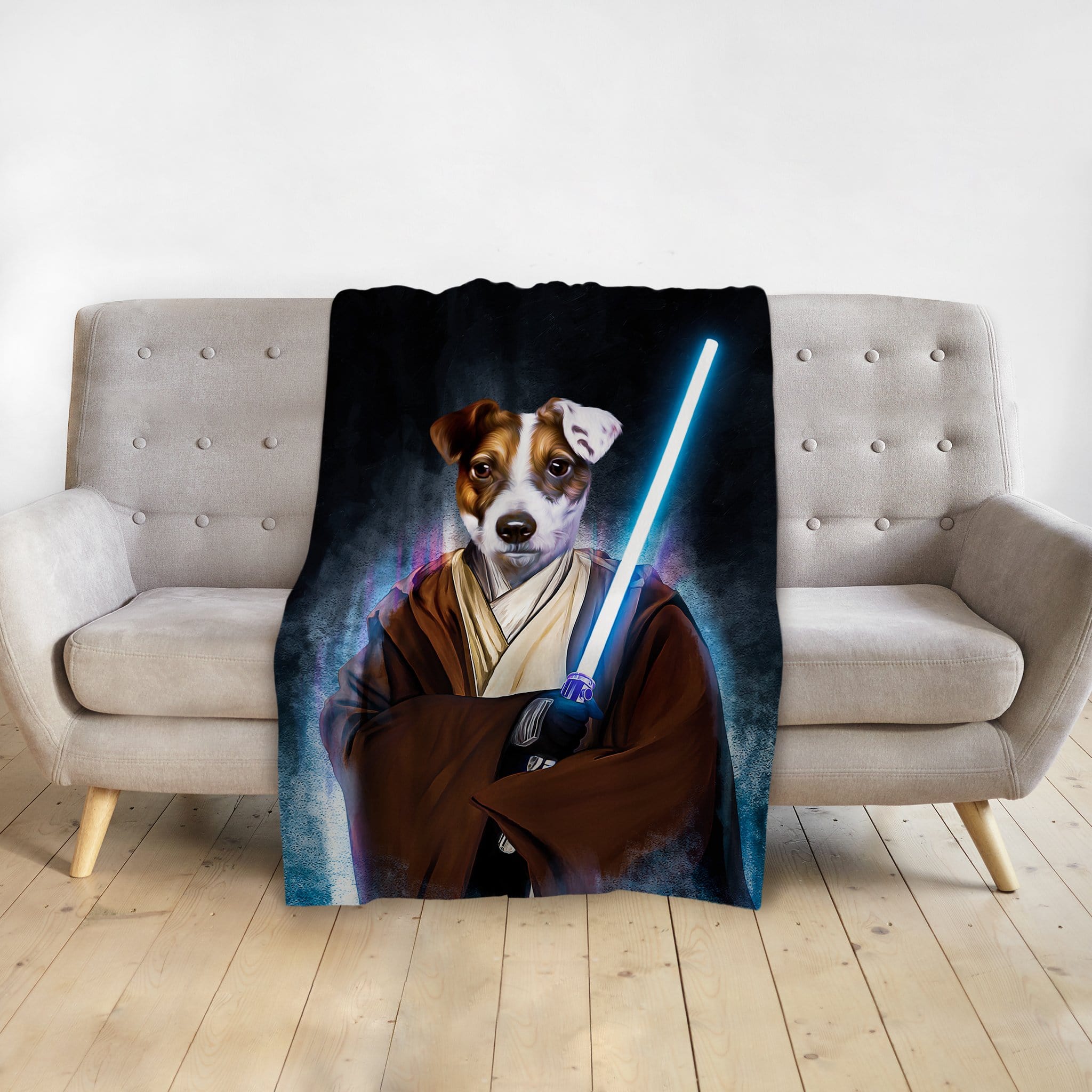 &#39;Doggo-Jedi&#39; Personalized Pet Blanket
