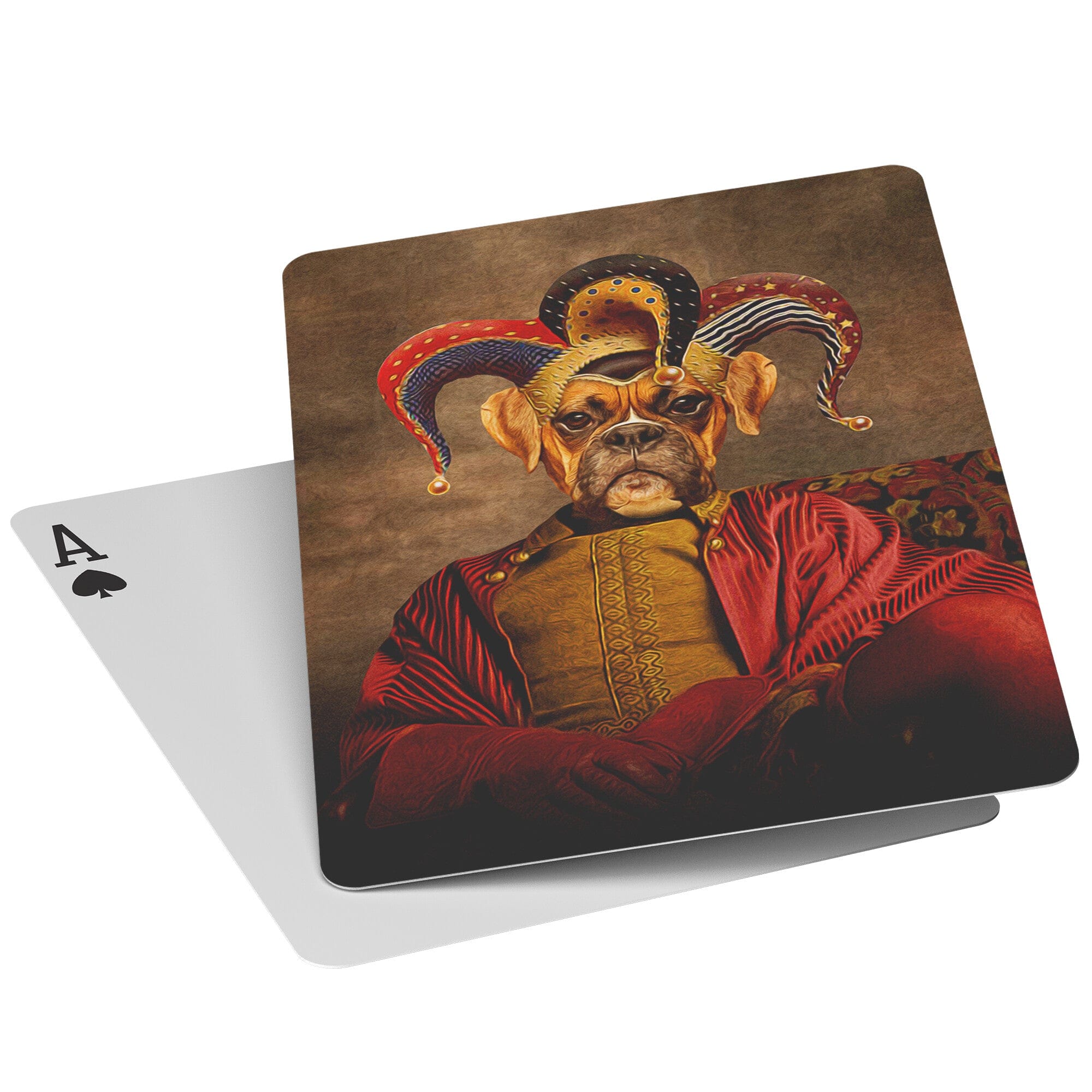 &#39;Jester Doggo&#39; Personalized Pet Playing Cards