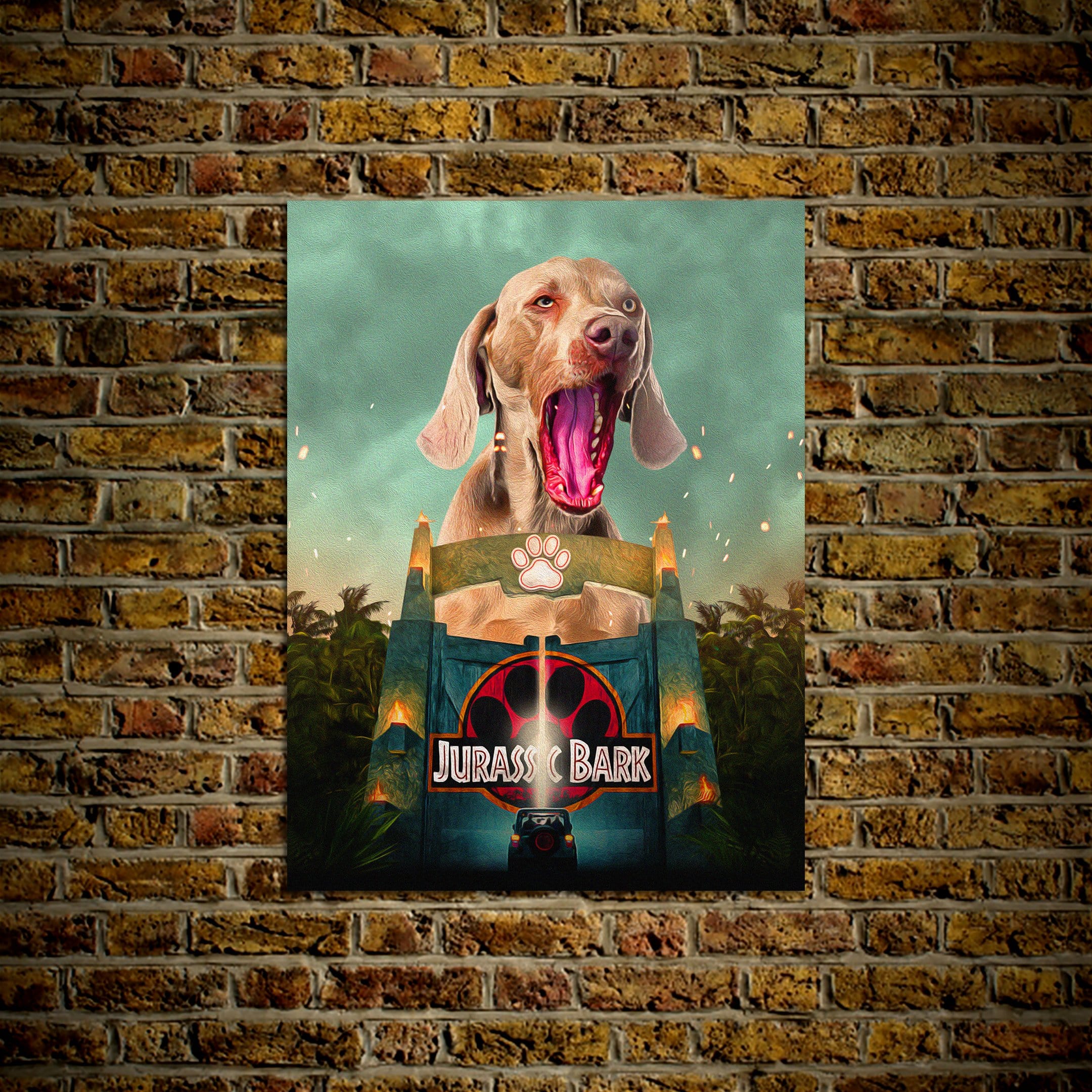 &#39;Jurassic Bark&#39; Personalized Pet Poster