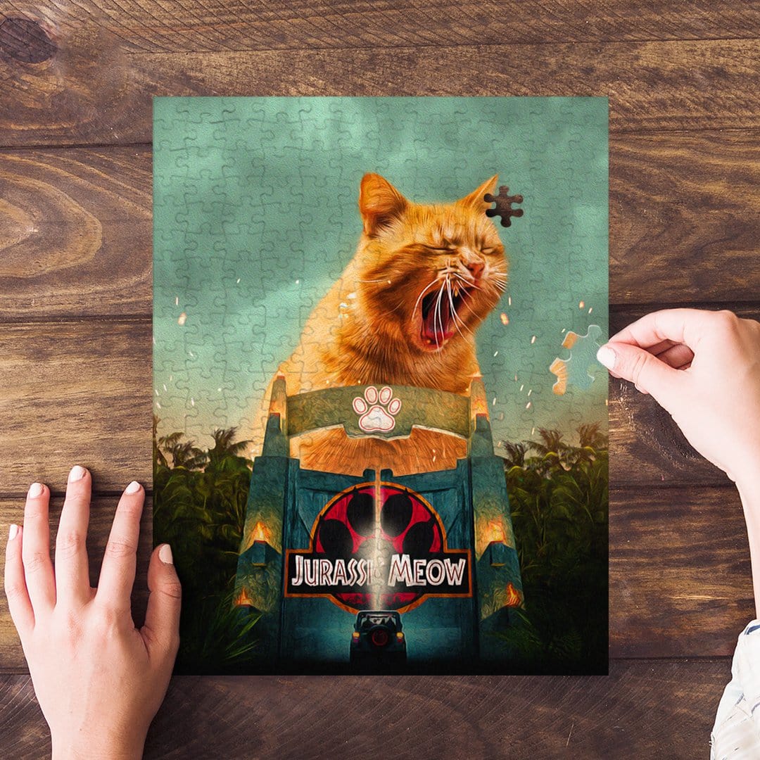 &#39;Jurassic Meow&#39; Personalized Pet Puzzle